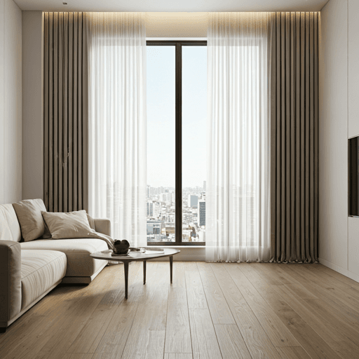 Modern apartment interior with natural light